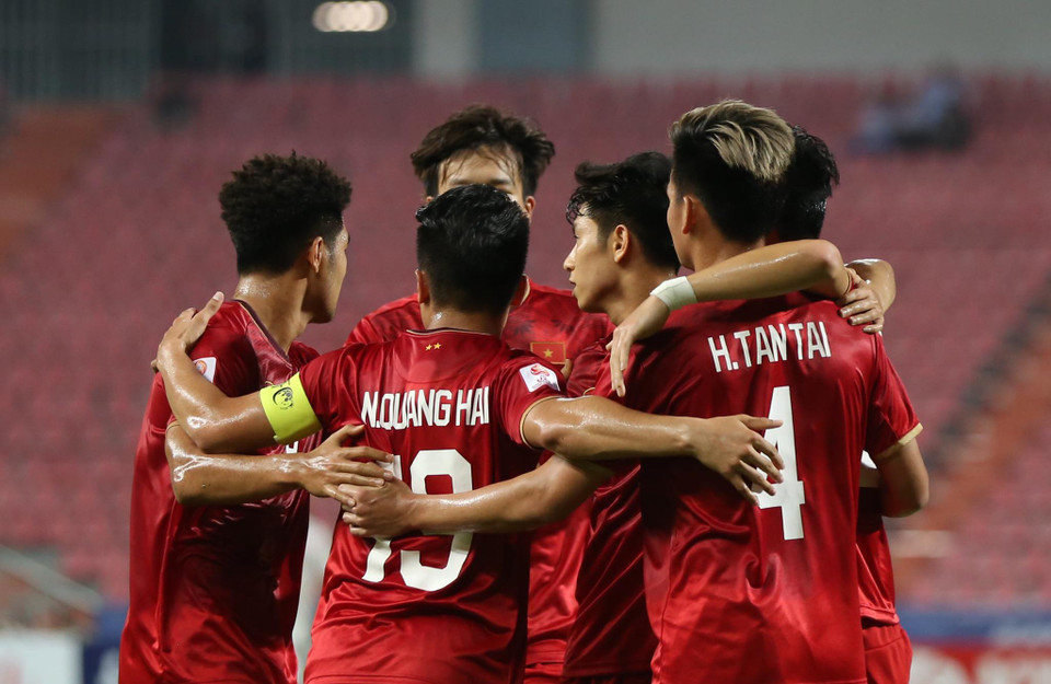 U23 Việt Nam cần chiến thắng thắng trước U23 Triều Tiên để có thể đi tiếp nên bàn thắng sớm mang ý nghĩa "quý như vàng". Nhưng Tiến Dũng đã đánh mất lợi thế của toàn đội. (Ảnh: Vietnam+)