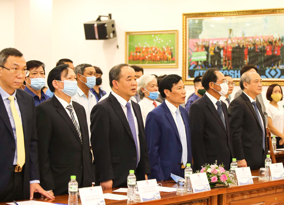 Bộ Văn Hóa - Thể Thao và Du Lịch chịu trách nhiệm tổ chức và chủ trì buổi lễ này. (Ảnh: Phúc Tá/Vietnam+)