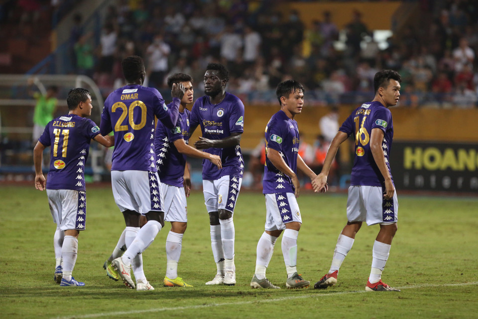 Đây là đòn kết liễu cho Viettel, giúp Hà Nội FC lội ngược dòng và thắng chung cuộc 2-1, bảo vệ thành công ngôi vô địch cúp Quốc gia 2020.(Ảnh: Hiển Nguyễn/Vietnam+)