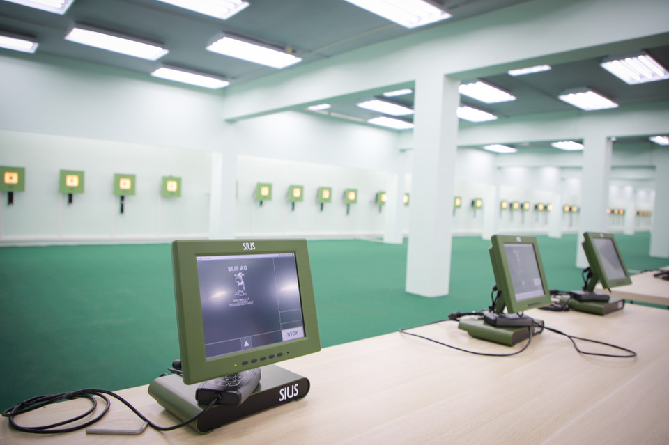 Trường bắn súng tại Trung tâm huấn luyện Thể thao Quốc gia tại Hà Nội được đánh giá là một trong những điểm thi đấu ‘xịn’ nhất khu vực. (Ảnh: Hiển Nguyễn/Vietnam+)