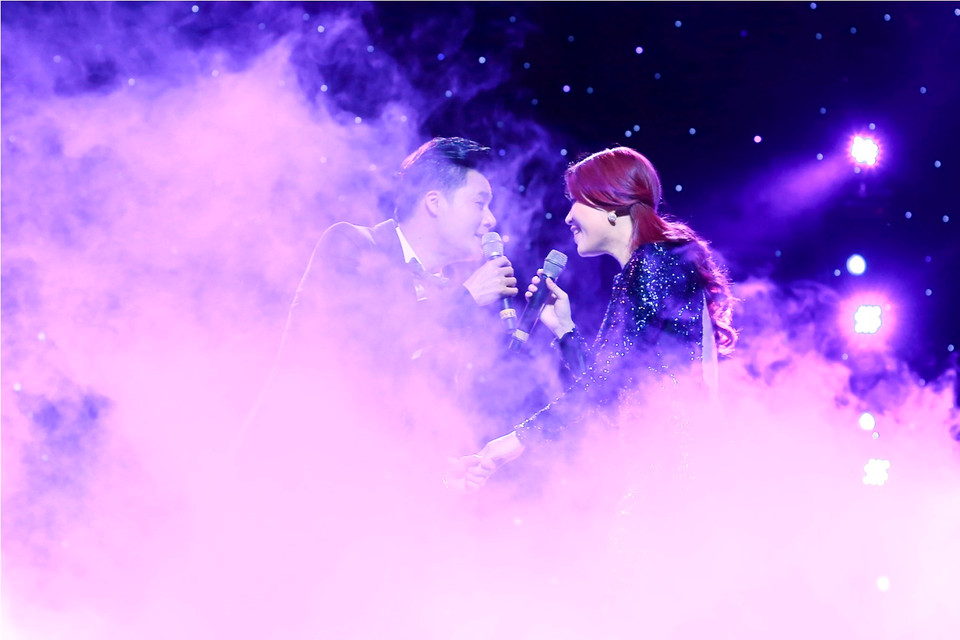 Bản song ca này lần đầu tiên thử nghiệm trong đêm nhạc trong Thành phố Hồ Chí Minh. (Ảnh: Tú Nguyễn)