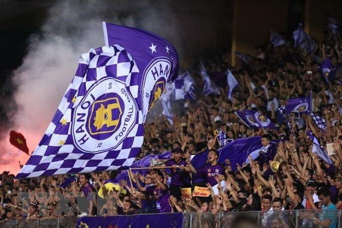 'Chảo lửa' Hàng Đẫy vẫn luôn rực nóng mỗi khi bóng lăn. (Nguồn: TTXVN/Vietnam+)