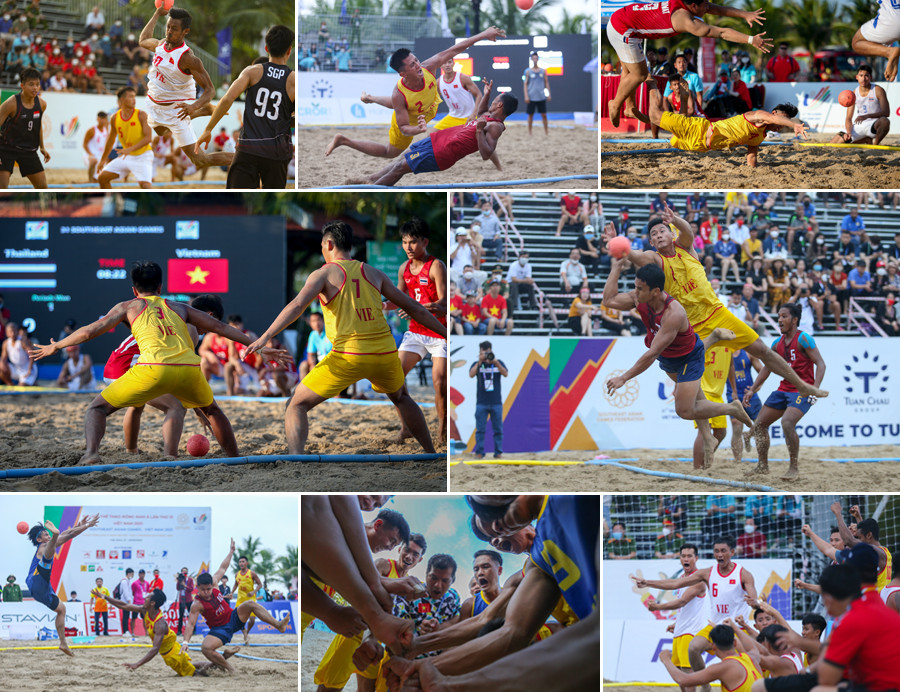 Còn lại, giải Khuyến khích có phần thưởng trị giá 1 triệu đồng. Trong ảnh, tác phẩm 'Hành trình HCV Bóng ném bãi biển' của tác giả Trần Đăng Khoa (TP.HCM) đoạt giải khuyến khích. (Ảnh: NSNA VN)