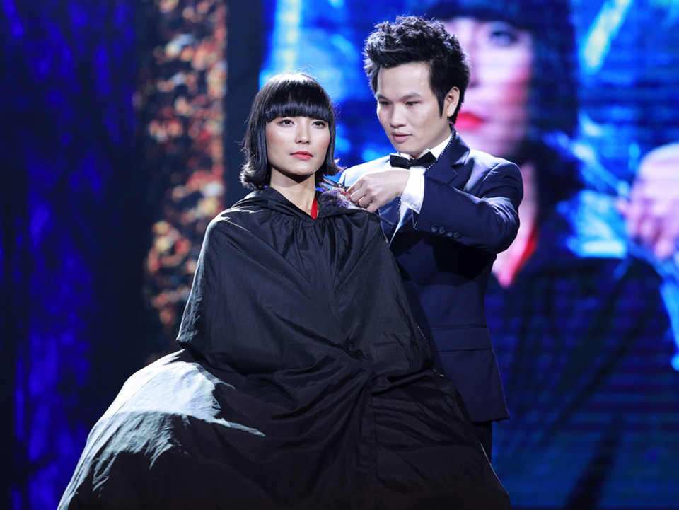 Bộ sưu tập có tên gọi Nguyên bản của Trần Hùng tại Davines Hair Show 2014 (Ảnh: Tuấn Đào)