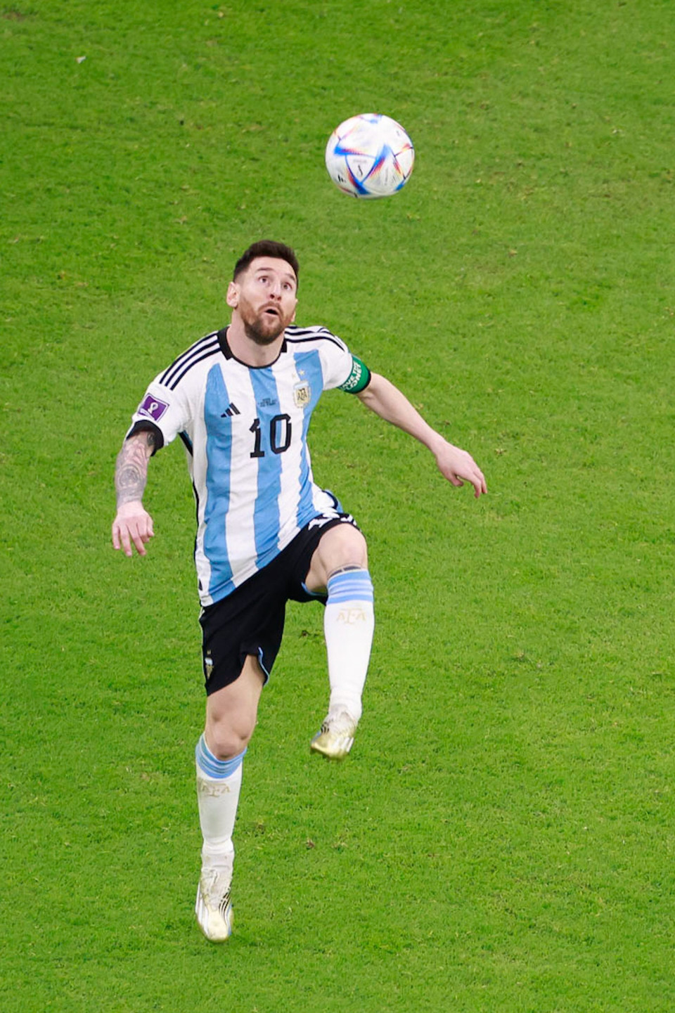 Đối đầu Mexico, Lionel Messi chơi hay nhất bên phía Argentina với một bàn thắng và một kiến tạo. (Ảnh: Hải An/Vietnam+)