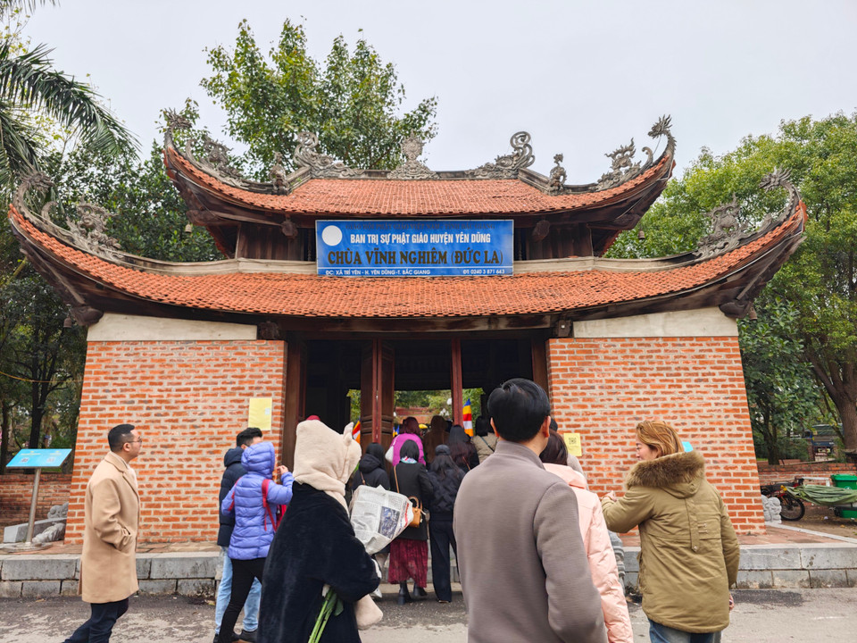 Chùa Vĩnh Nghiêm, huyện Yên Dũng, tỉnh Bắc Giang. (Ảnh: Thúy Hà/Vietnam+)