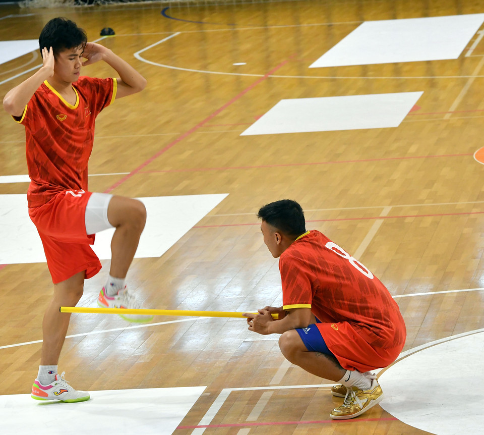 Huấn luyện viên Phạm Minh Giang cho biết đã cho toàn đội nghiên cứu kỹ đối tủ Panama và lên chiến thuật đối đầu. Mục tiêu giành chiến thắng trước đối thủ này khả quan nhất trong ba trận đấu vòng bảng. (Ảnh: VFF)