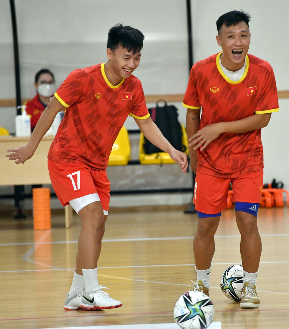 Lúc này, đội tuyển futsal Việt Nam phải tập trung cao độ , dốc hết sức mạnh cho cuộc đọ sức mang tính 'bản lề' với Panama vào ngày mai (16/9). (Ảnh: VFF)