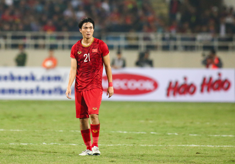 Ông Park đánh giá Tuấn Anh là tiền vệ tài năng hiếm có của bóng đá Việt Nam với tinh thần chiến đấu mạnh mẽ. (Ảnh: Nguyên An)