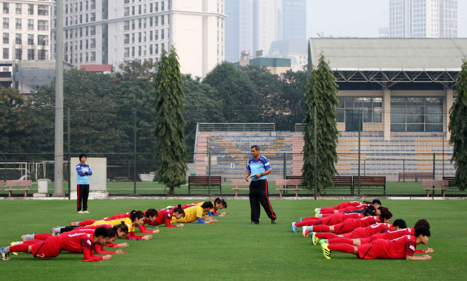 Tại vòng loại, thầy trò huấn luyện viên Mai Đức Chung nằm bảng A cùng với Triều Tiên, Hàn Quốc và Myanmar. (Ảnh: VFF)