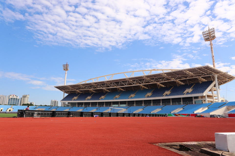 Sân Mỹ Đình đã sẵn sàng đón 12.000 khán giả ở trận Việt Nam gặp Nhật Bản, Saudi Arabia. (Ảnh: Hiển Nguyễn/Vietnam+)