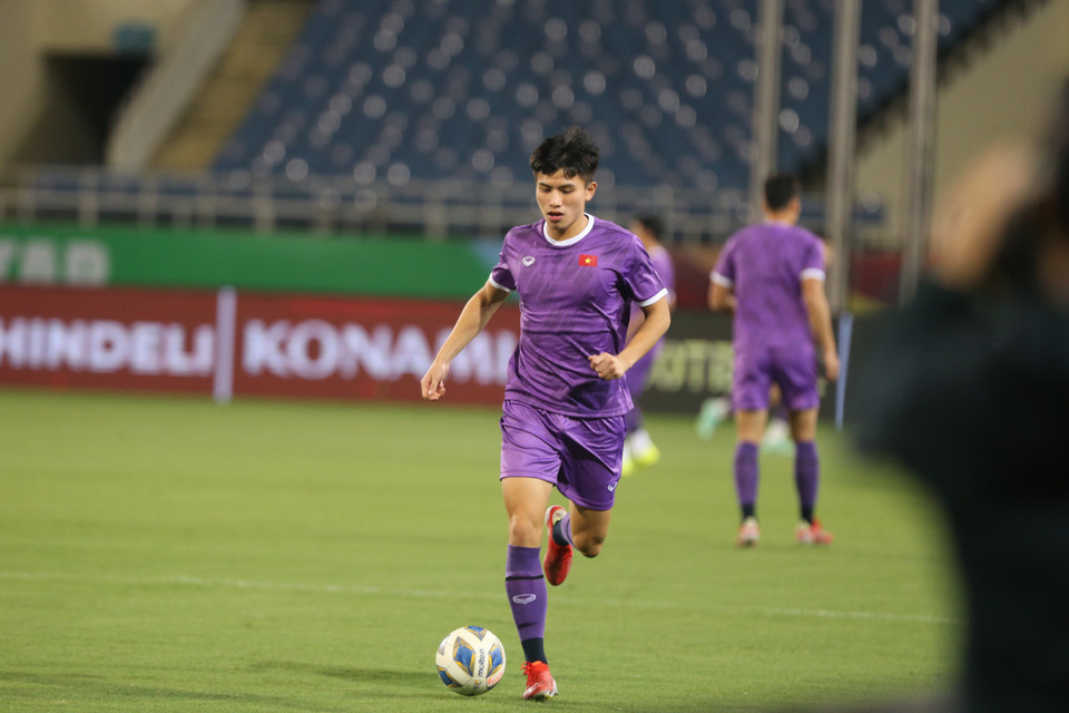 Trận gặp Nhật Bản được dự đoán rất khó khăn cho Việt Nam nên đòi hỏi cầu thủ và ban huấn luyện hết sức tập trung. (Ảnh: PV/Vietnam+)