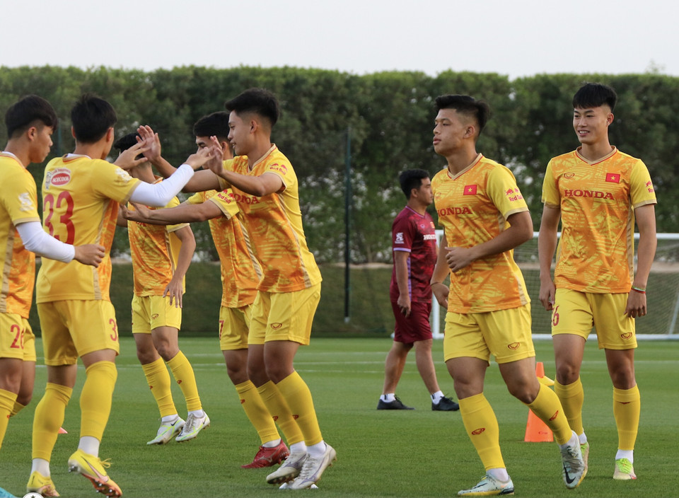 U23 Việt Nam sẽ đá trận đầu tiên gặp U23 Iraq vào lúc 1 giờ 45 phút ngày 23/3 theo giờ Việt Nam. (Ảnh: VFF)