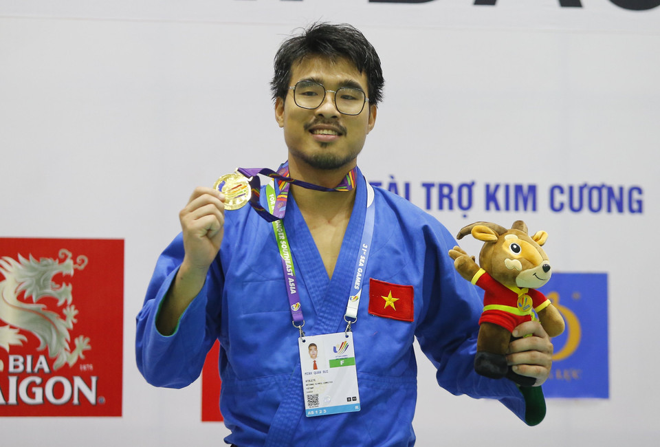 Chân dung vận động viên Bùi Minh Quân. (Ảnh: PV/Vietnam+)