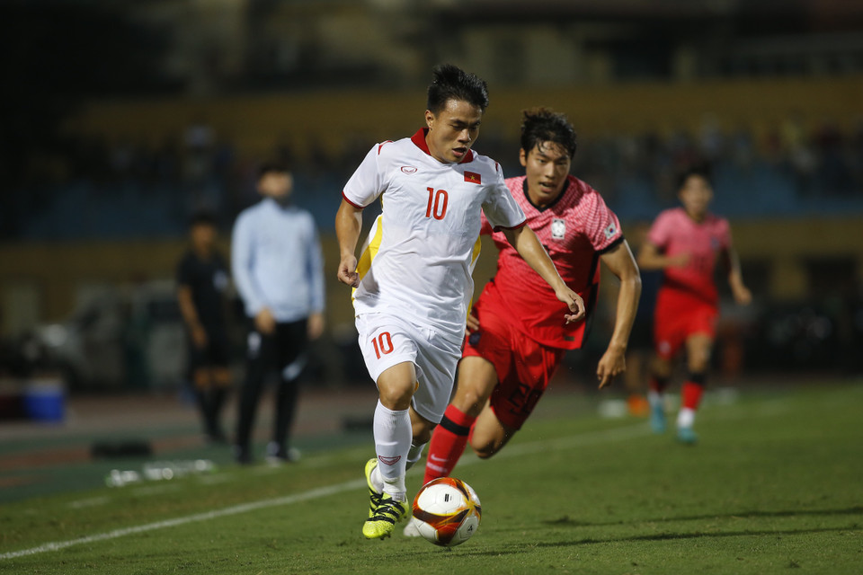 Sau trận đấu này, U23 Việt Nam có khoảng 2 tuần nhằm hoàn thiện đội hình một lần nữa trước khi bước vào hành trình bảo vệ tấm huy chương vàng SEA Games. (Ảnh: PV/Vietnam+)