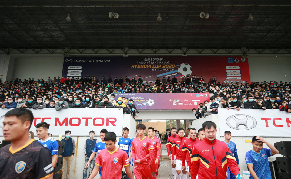 Giải bóng đá 7 người vô địch toàn quốc Hyundai Cup 2020 By TC Motor - Khu vực phía Bắc (HPL-S8) vừa khép lại với vòng đấu cuối cùng đầy hấp dẫn vào chiều 20/12. (Ảnh: CTV/Vietnam+)