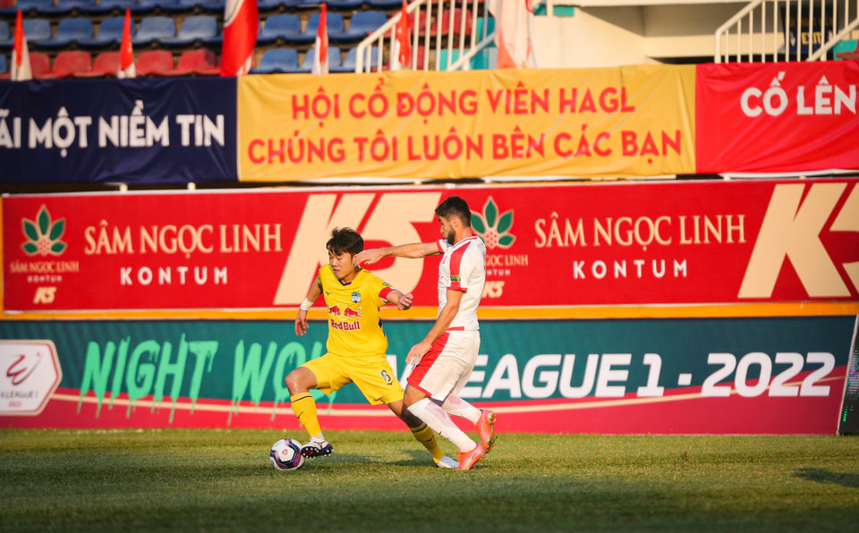 Hoàng Anh Gia Lai đặt mục tiêu giành chiến thắng đầu tiên tại V-League 2022 khi tiếp đón Viettel trên sân nhà Pleiku vào chiều nay (11/3), dù đội khách được đánh giá cao. (Ảnh: PV/Vietnam+)