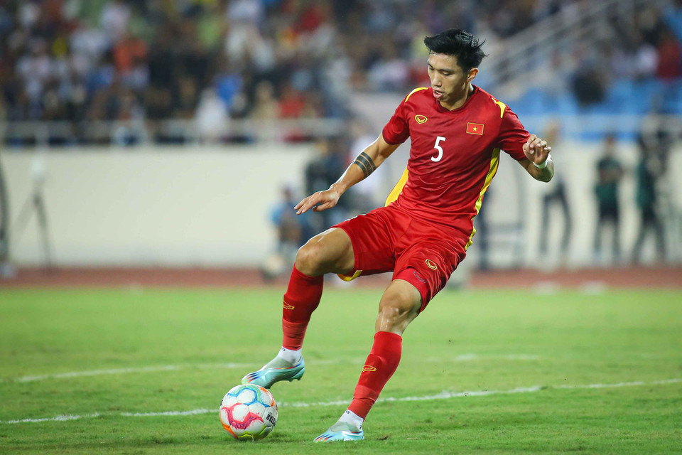 Đến giữa hiệp hai, khi tuyển Việt Nam thực hiện liên tiếp những sự thay đổi người, tốc độ tấn công mới được đẩy cao hơn. (Ảnh: PV/Vietnam+)