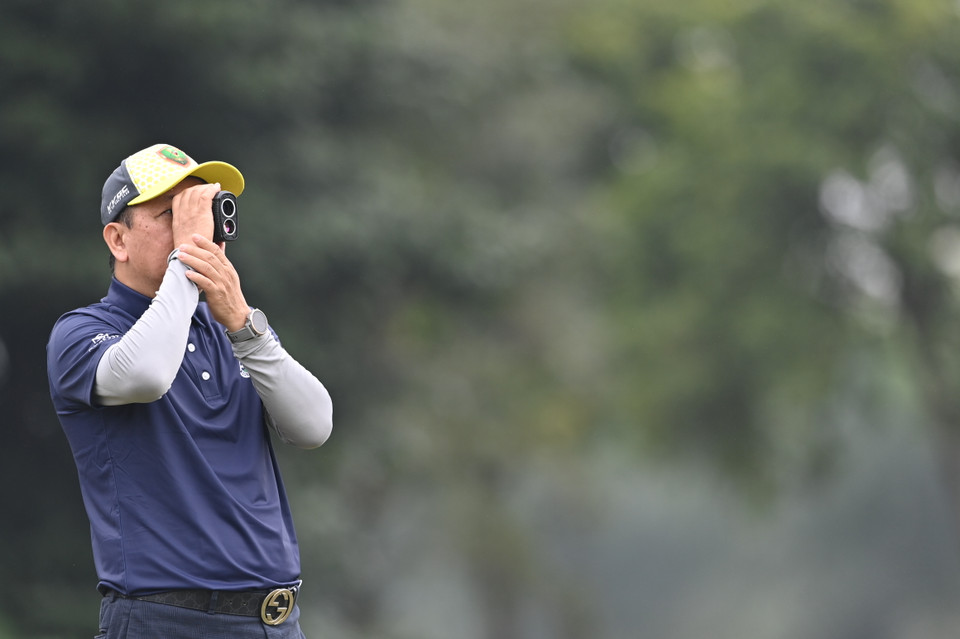 Với thể thức Scramble này, rất nhiều cặp đấu đã mang về tổng gross cực tốt. (Ảnh: CTV/Vietnam+)