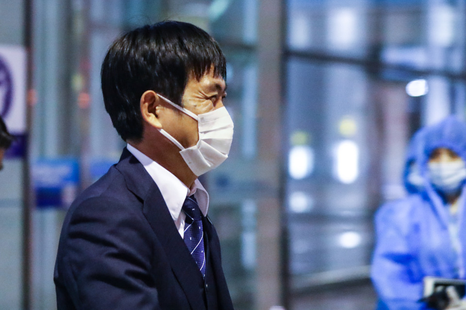 Huấn luyện viên Hajime Moriyasu cùng học trò đang rất muốn có ba điểm trước Việt Nam khi không có được kết quả tốt ở những trận đã qua tại vòng loại thứ ba World Cup 2022. (Ảnh: CTV/Vietnam+)