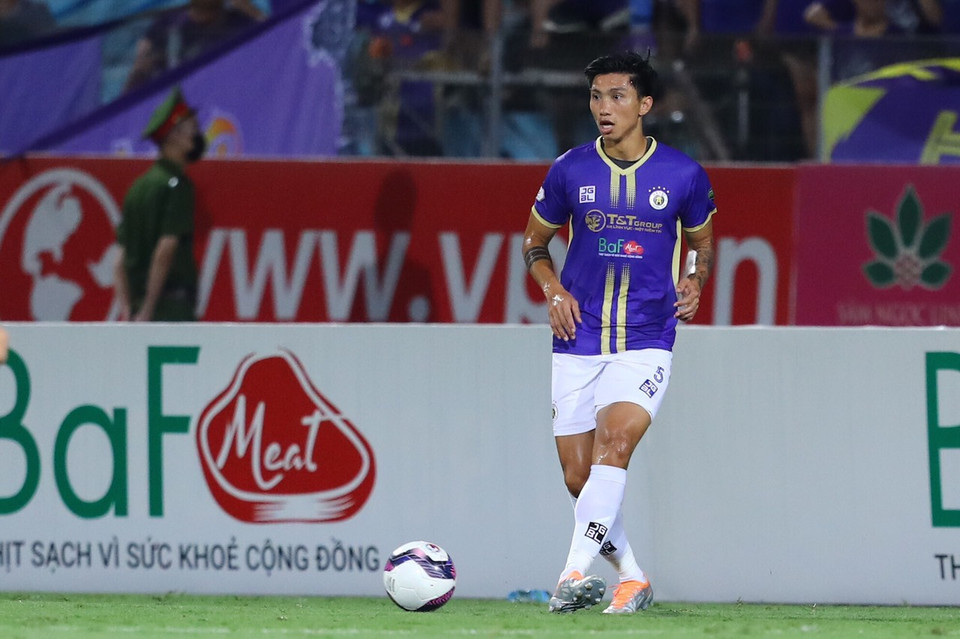 Đoàn Văn Hậu một lần nữa ra sân thi đấu 59 phút trước khi ra nghỉ, qua đó tiếp tục tiến từng bướcp trên con đường tìm lại thể trạng và phong độ đỉnh cao sau chấn thương. (Ảnh: PV/Vietnam+) 