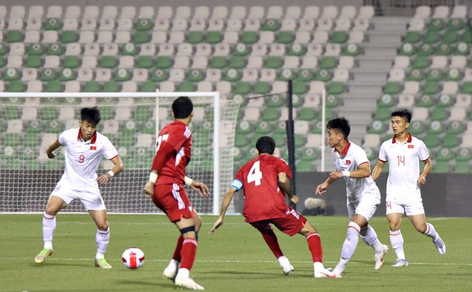 Đoàn quân áo đỏ sao vàng chưa thể ghi bàn. (Ảnh: VFF)