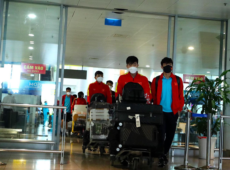 Đội tuyển Việt Nam khép lại năm 2021 khi không có danh hiệu nào nhưng vẫn đạt được những thành công nhất định như việc lần đầu tiên lọt vào vòng loại thứ ba World Cup. (Ảnh: CTV/Vietnam+)