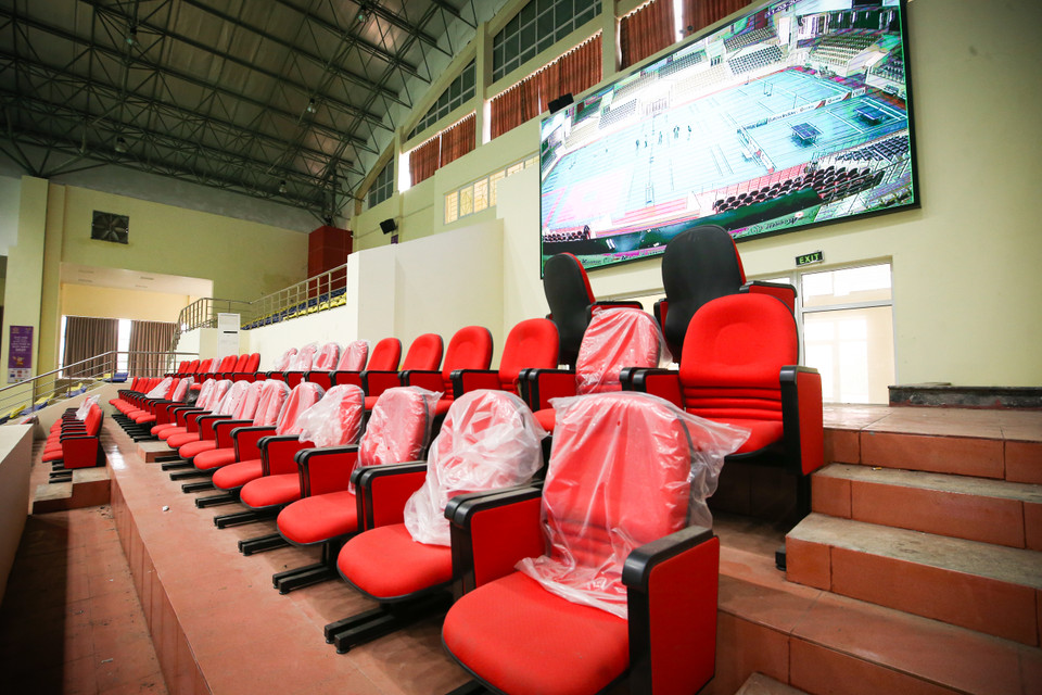 Giống với nhiều địa điểm tổ chức SEA Games 31, những công tác như vệ sinh, khử khuẩn, an ninh, phòng cháy chữa cháy đều được chú trọng đặc biệt và hoàn thiện sớm nhất. (Ảnh: PV/Vietnam+)