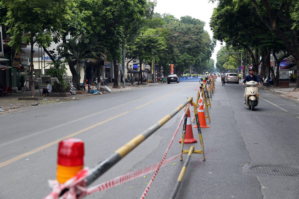 Tiến độ thi công dự kiến khoảng 459 ngày, tương đương 15 tháng. (Ảnh: Huy Hùng - TTXVN)