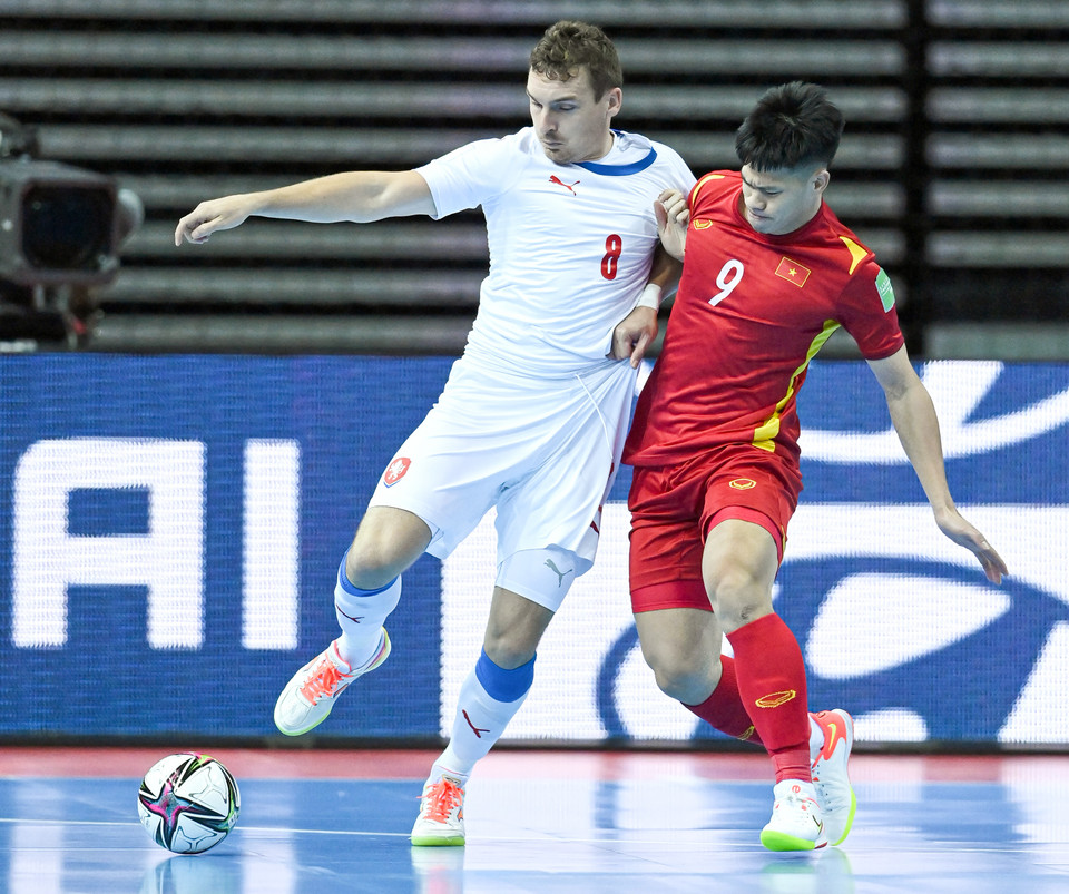 Trước trận đấu, không nhiều người tin rằng tuyển futsal Việt Nam có thể đứng vững trước đối tầm cỡ, từng thắng Panama với tỷ số đậm 5-1. (Ảnh: VFF)