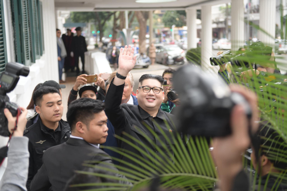 Bộ đôi này đã từng xuất hiện tại Singapore khi diễn ra Hội nghị Thượng đỉnh Mỹ - Triều lần thứ nhất. (Ảnh: Minh Sơn/Vietnam)