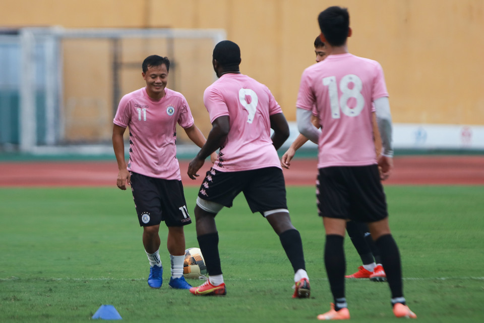 Trước khi Tấn Trường và Tấn Tài tới Hà Nội FC ở mùa giải này, Thành Lương là “lão tướng” thi đấu ấn tượng nhất đội bóng. (Ảnh: Hiển Nguyễn/Vietnam+)