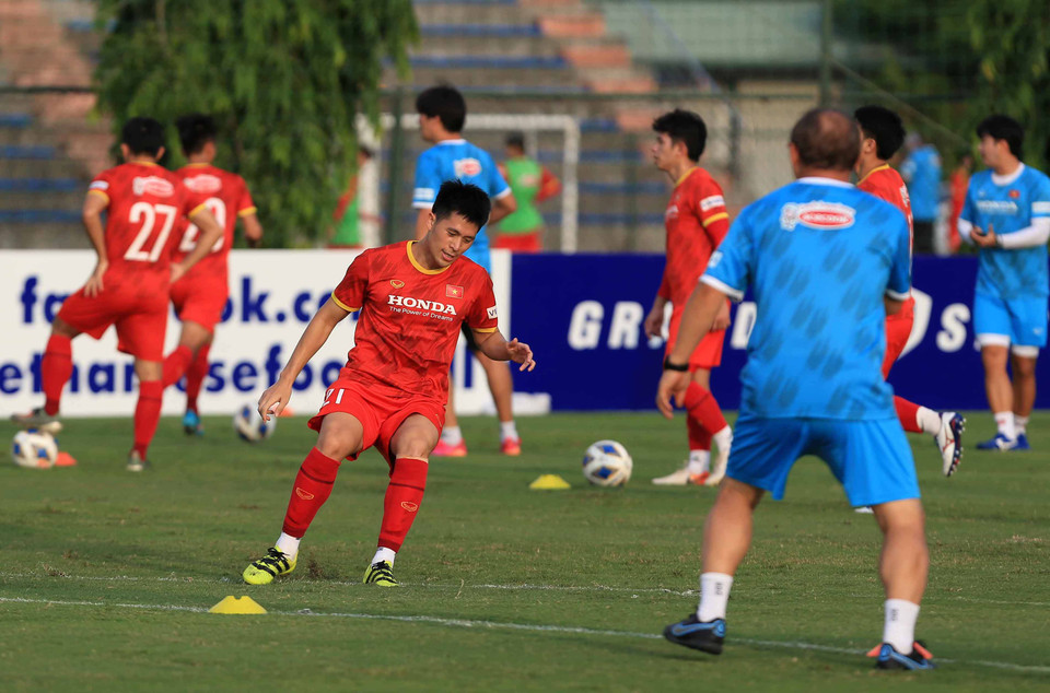 Do ảnh hưởng của dịch COVID-19, đội tuyển Việt Nam không có được thi đấu giao hữu quốc tế với những 'quân xanh' chất lượng. (Ảnh: VFF)