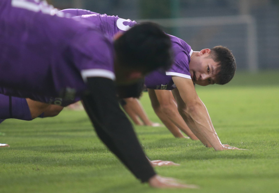 Giống với đội tuyển quốc gia, U22 Việt Nam cũng tập luyện, sinh hoạt khép kín trong bối cảnh dịch COVID-19. (Ảnh: PV/Vietnam+)