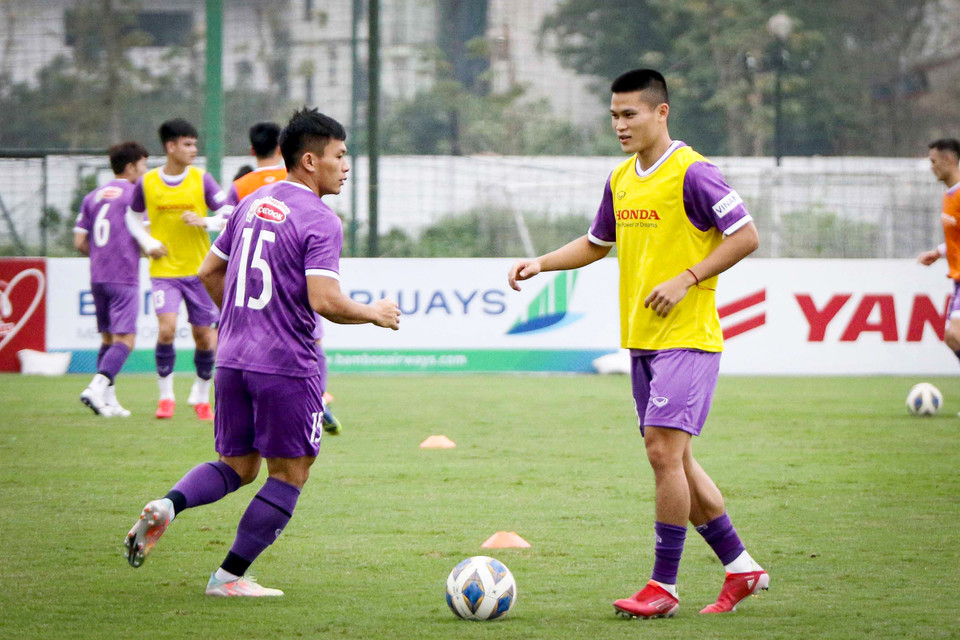 Ngày mai (18/3), đội tuyển Việt Nam sẽ đá tập với đàn em U23 Việt Nam nhằm rà soát lực lượng. (Ảnh: VFF)