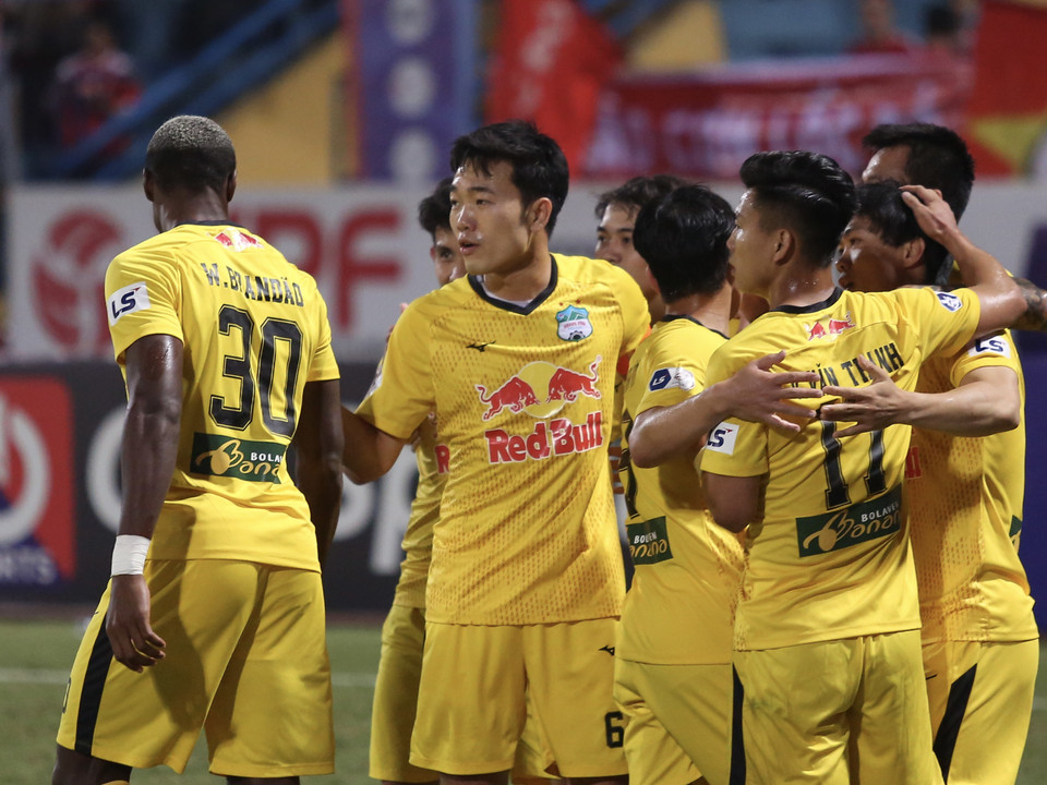 Viettel bị nhấn chìm ngay trên sân nhà Hàng Đẫy sau 90 phút trước Hoàng Anh Gia Lai càng chơi càng hay. (Ảnh: Hiển Nguyễn/Vietnam+)