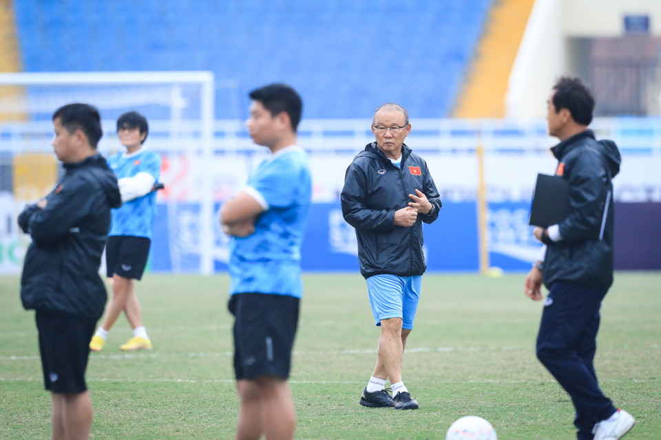 Việc ông Park gặp áp lực là điều dễ hiểu khi chuẩn bị bước vào trận đấu quan trọng nhất và cuối cùng với đội tuyển Việt Nam. (Ảnh: PV/Vietnam+)