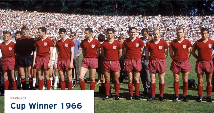 Trận chung kết diễn ra ngày 4/6/1966,FC Bayern thắng Meidericher SV với tỷ số 4-2. Ghi bàn: Brenninger (2), Ohlhauser, Beckenbauer. (Nguồn: Fcb.de)