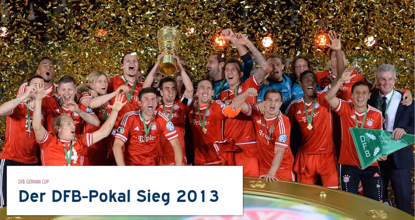 Trận chung kết diễn ra ngày 1/6/2013, FC Bayern thắng VfB Stuttgart với tỷ số 3-2. Ghi bàn: Müller, Gomez,Harnik (Nguồn: Fcb.de)