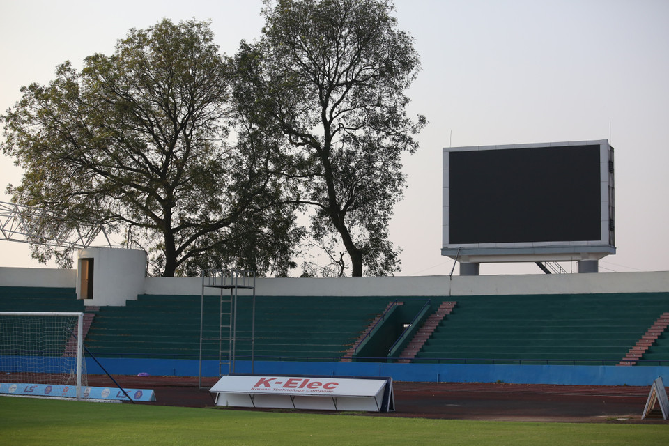 Tại SEA Games 31, sân vận động Việt Trì trở thành sân nhà của đội tuyển U23 Việt Nam ở vòng bảng cho mục tiêu bảo vệ tấm huy chương vàng. (Ảnh: PV/Vietnam+)
