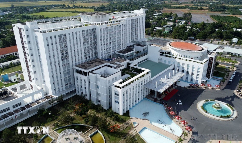 Bệnh viện Đa khoa Đồng Tháp (cơ sở mới), có quy mô 700 giường bệnh, tổng vốn đầu tư trên 1.720 tỷ đồng. Đây là công trình trọng điểm được khánh thành ngày 16/06/2023. (Ảnh: Nhựt An/TTXVN)