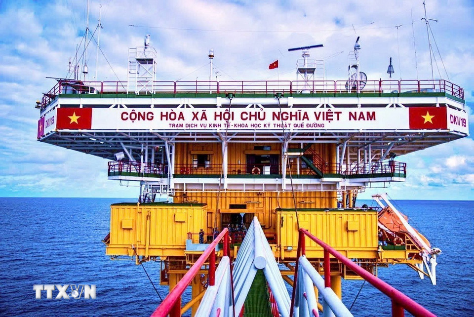 Nhà giàn DK1/19. (Ảnh: TTXVN phát)