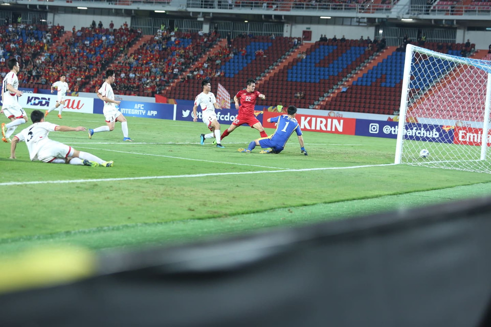...ghi bàn mở tỷ số 1-0 cho U23 Việt Nam. (Ảnh: Nguyên An/Vietnam+)