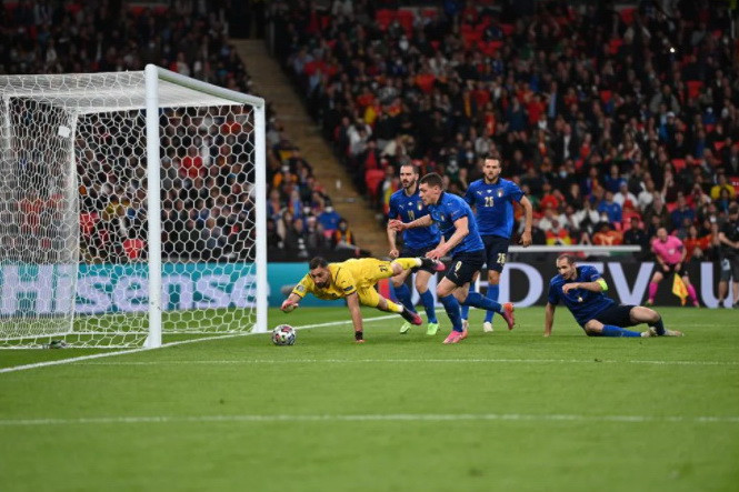 Ở hiệp phụ, hai đội không ghi được bàn thắng và phải phân định thắng thua ở loạt sút luân lưu may rủi. (Nguồn: UEFA)