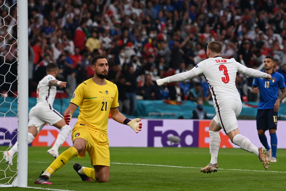 Bàn thắng của Shaw giúp Anh có cơ hội rất lớn để đăng quang EURO ngay lần đầu góp mặt ở chung kết. (Nguồn: UEFA)