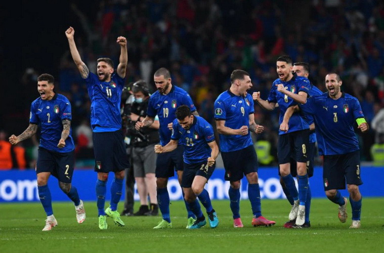 Chiến thắng này giúp Italy vô địch EURO 2020, và lần thứ 2 bước lên đỉnh châu Âu. (Nguồn: UEFA)