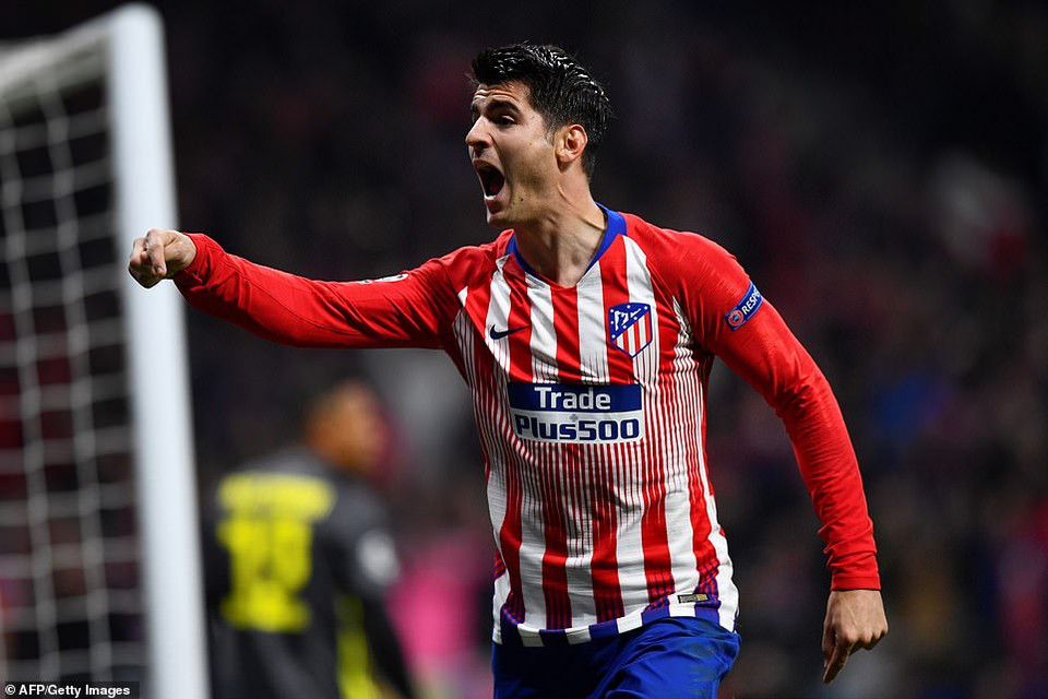 Morata trước đó cũng đã có dịp được ăn mừng...