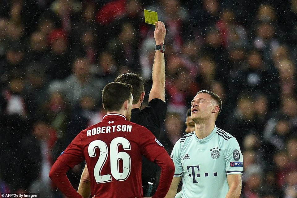 Trong trận này, Bayern cũng đã phải chịu tổn thất khi Joshua Kimmich lĩnh đủ số thẻ vàng, và không thể ra sân ở trận lượt về.