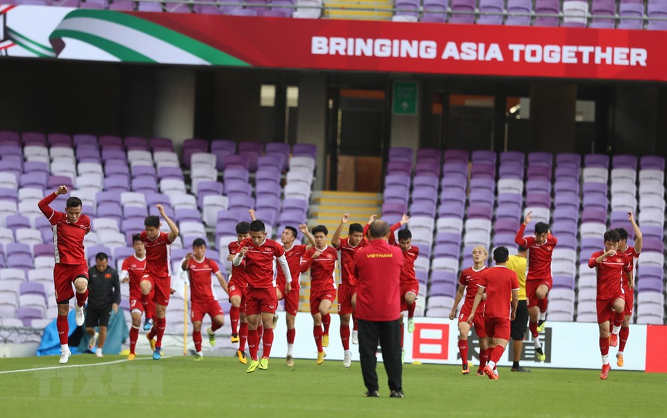 Đoàn quân của ông Park Hang-seo sẽ có nhiều cơ hội đi tiếp nếu thắng đậm Yemen.(Ảnh: Hoàng Linh/TTXVN)