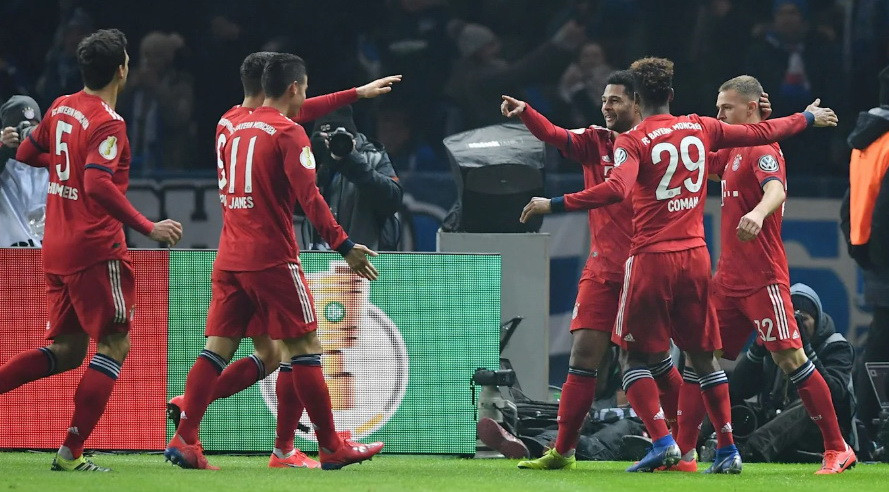 Phút 49, Serge Gnabry hoàn tất cú đúp để giúp Bayern dẫn ngược 2-1. (Nguồn: Fcb)